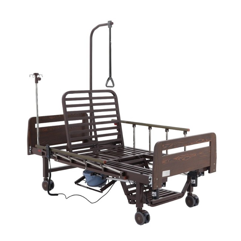 Медицинская кровать с электроприводом Med-Mos YG-2 (МЕ-2128Н-00/МЕ-2628Н-0) с туалетным устройством и функцией «кардиокресло»