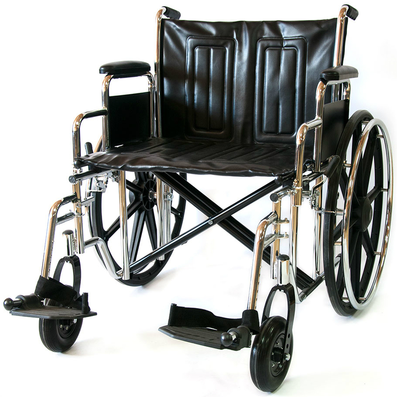 Кресло-коляска усиленная Мега-Оптим 711AE (литые колеса) 61 размер