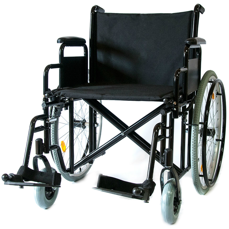 Кресло-коляска усиленная Мега-Оптим 711AE (пневматические колеса) 61 размер  - купить со скидкой