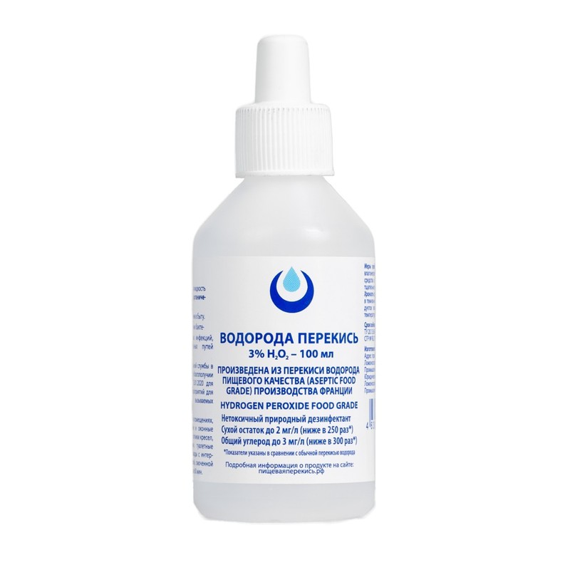 

Перекись водорода 3% Clear ORGANIC (100 мл) 5 шт.