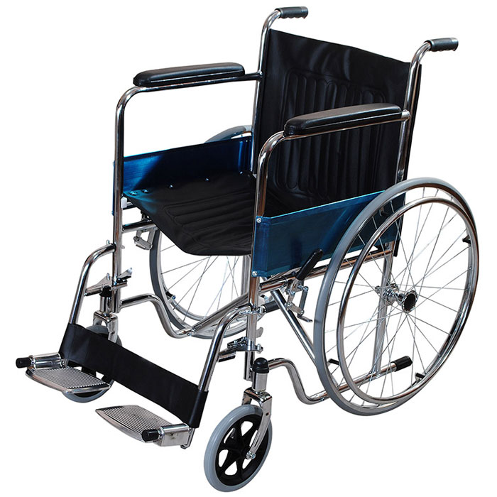Кресло-коляска для инвалидов из хромированной стали Amrus AMWC18FA-SF/E