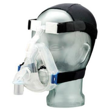 Рото-носовая маска Mercury Medical Deluxe с угловым коннектором и клапаном вдоха (невентилируемая) детская размер S