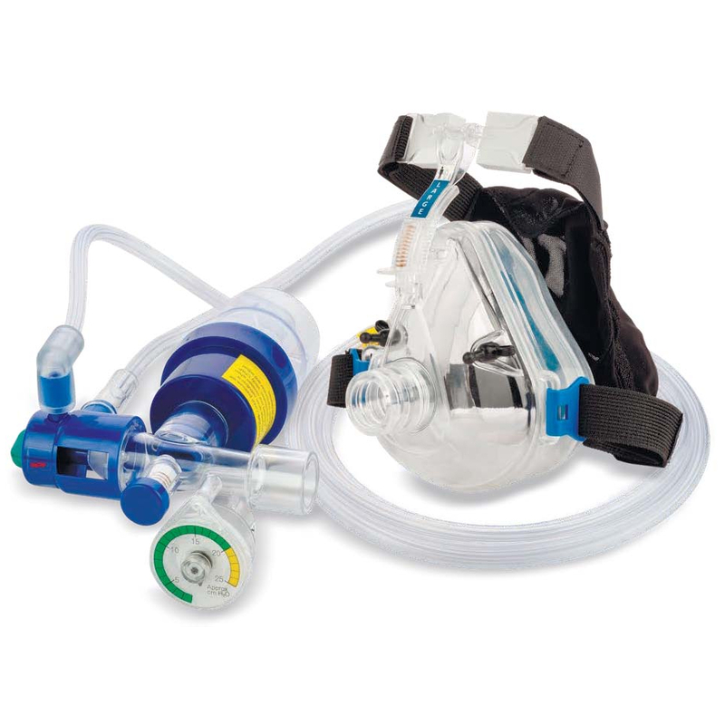 CPAP-система неинвазивной вентиляции с небулайзером Flow-Safe II EZ система Flow-Safe II EZ с маской Deluxe с прямым вертлюжным коннектором