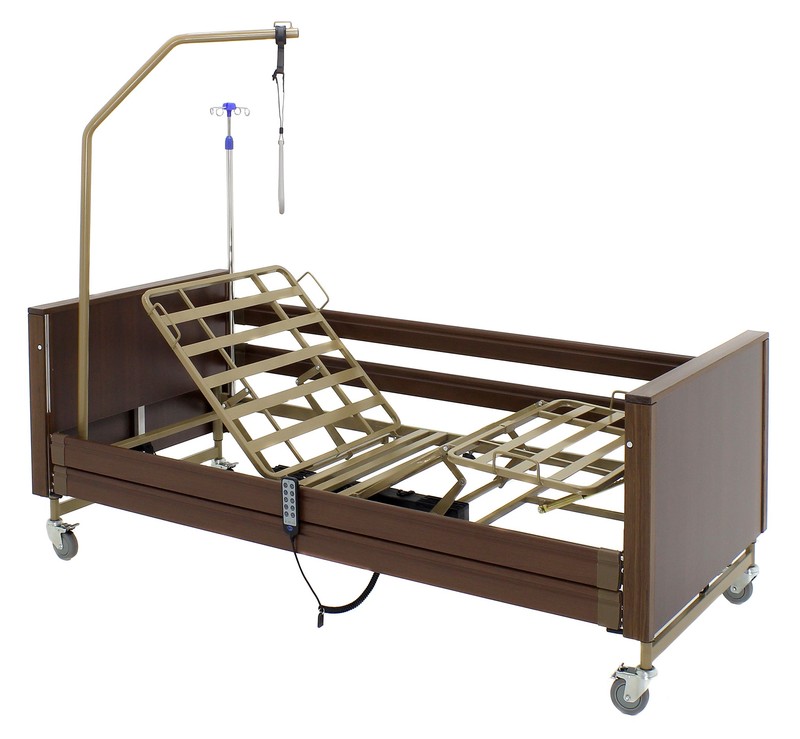 Медицинская кровать с электроприводом Med-Mos YG-1 (КЕ-4024М-21, 5 функций) со стальными ламелями