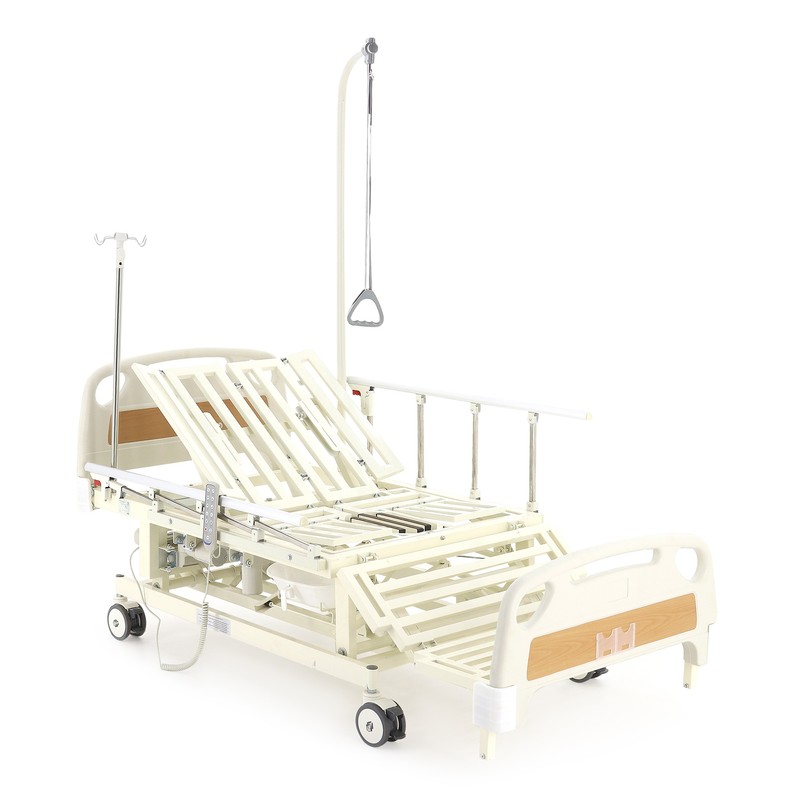 Медицинская кровать Med-Mos DB-11А (МЕ-5218Н-12) с боковым переворотом, туалетным устройством, «кардиокресло» и регулировкой высоты