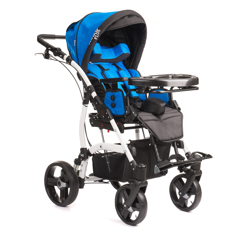 Кресло-коляска прогулочная для детей с ДЦП Vitea Care Junior Plus (размер 3) зелёная / пневмо колеса