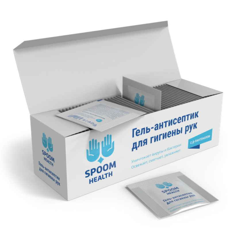 

Антисептик для рук Spoom Health (50 саше-пакетиков по 3 грамма), 150 мл 1 шт.