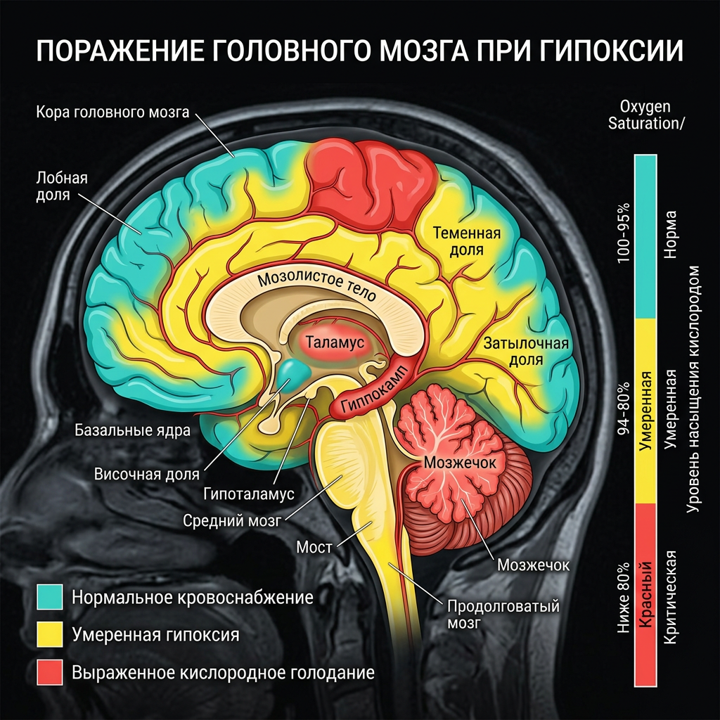 МРТ головного мозга при гипоксии — последствия кислородного голодания
